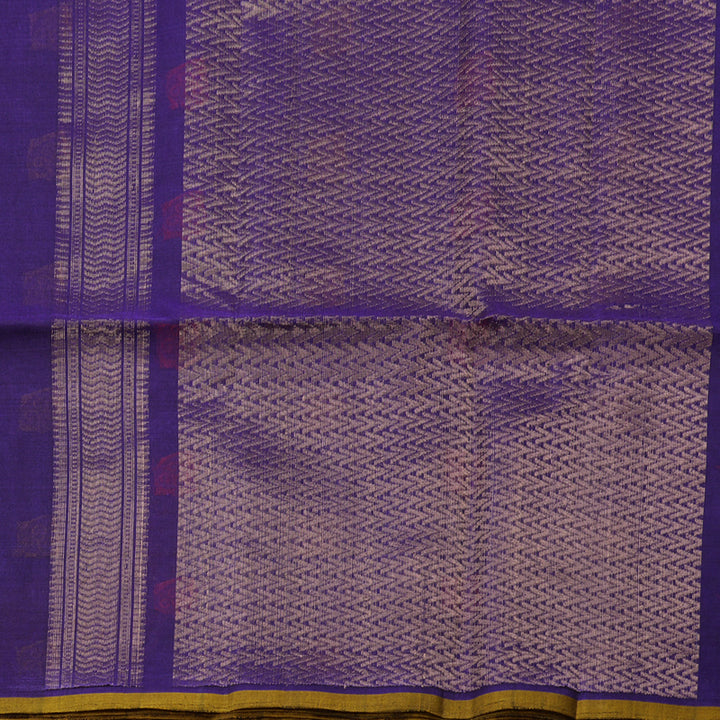 Hayagrivas Handloom Kora Silk Cotton Saree in Enchanting Blue KBD1779A4-1