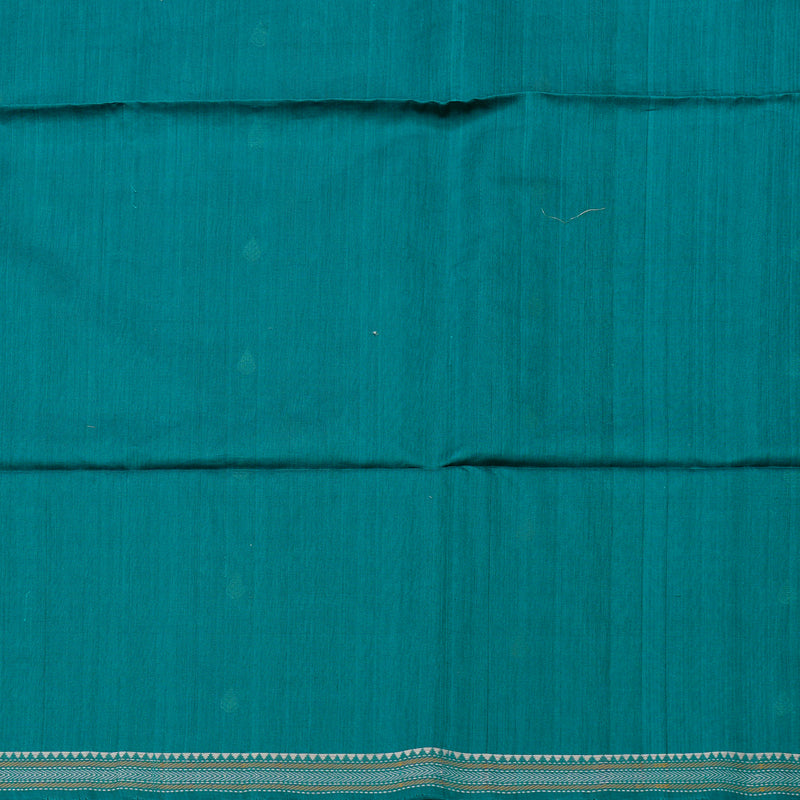 Hayagrivas Handloom Kora Silk Cotton Saree in Captivating Teal Blue KBD1779A4-27