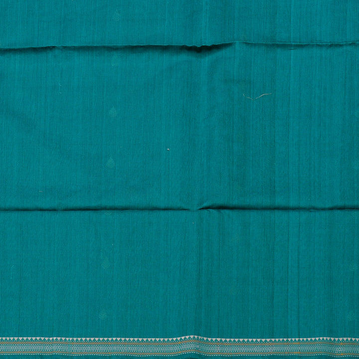 Hayagrivas Handloom Kora Silk Cotton Saree in Captivating Teal Blue KBD1779A4-27
