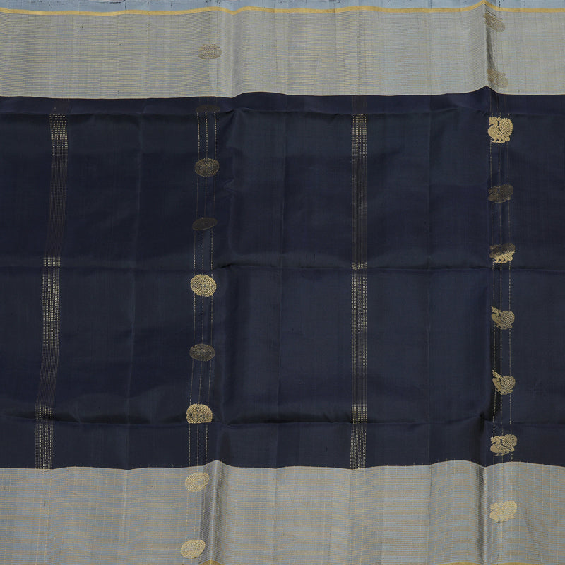 Hayagrivas Handloom Soft Silk Saree in Majestic Black KBD1788A3-11