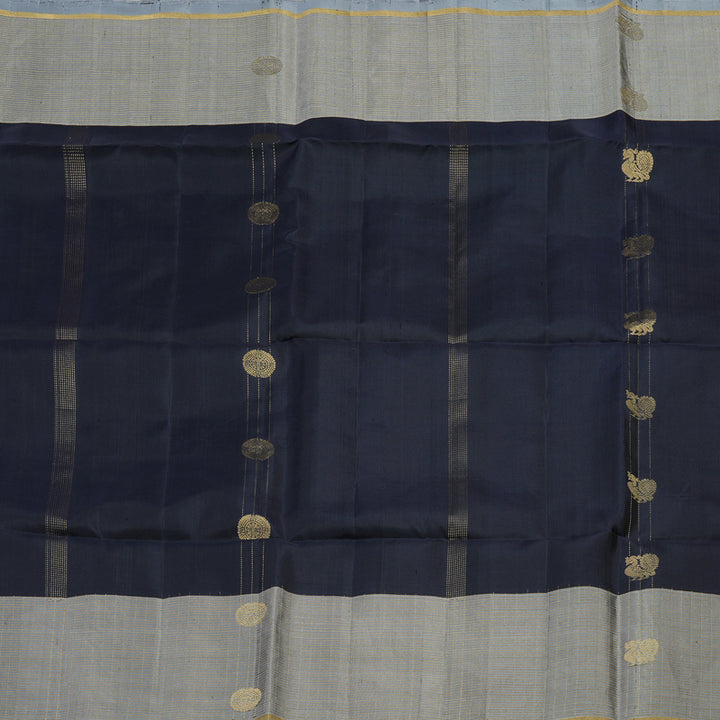Hayagrivas Handloom Soft Silk Saree in Majestic Black KBD1788A3-11
