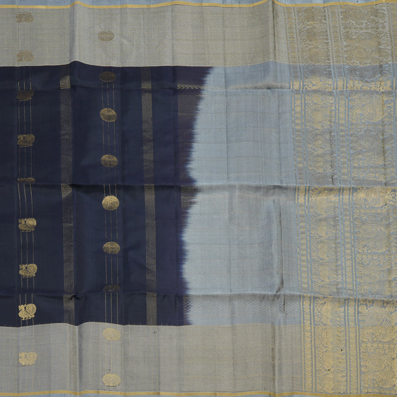 Hayagrivas Handloom Soft Silk Saree in Majestic Black KBD1788A3-11