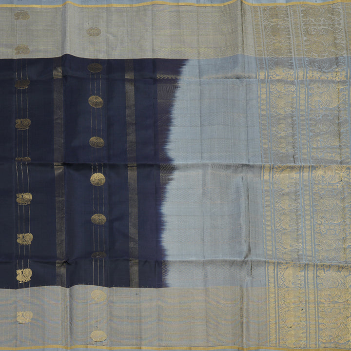 Hayagrivas Handloom Soft Silk Saree in Majestic Black KBD1788A3-11