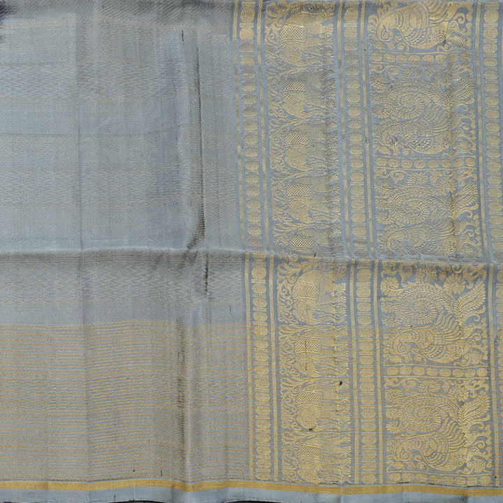 Hayagrivas Handloom Soft Silk Saree in Majestic Black KBD1788A3-11
