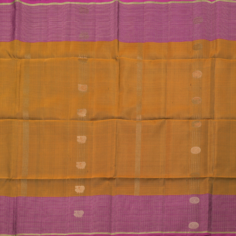 Hayagrivas Handloom Soft Silk Saree in Radiant Honey Orange with Majestic Pink Contrast KBD1788A3-12