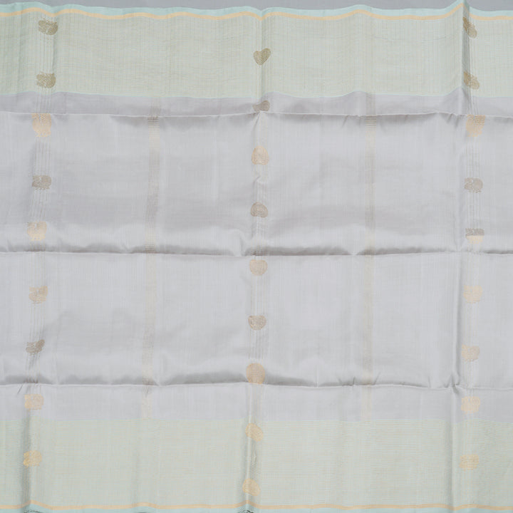 Hayagrivas Silver Grey Handloom Soft Silk Saree KBD1788A3-9