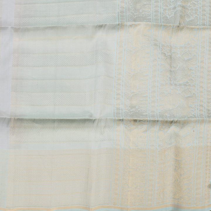 Hayagrivas Silver Grey Handloom Soft Silk Saree KBD1788A3-9