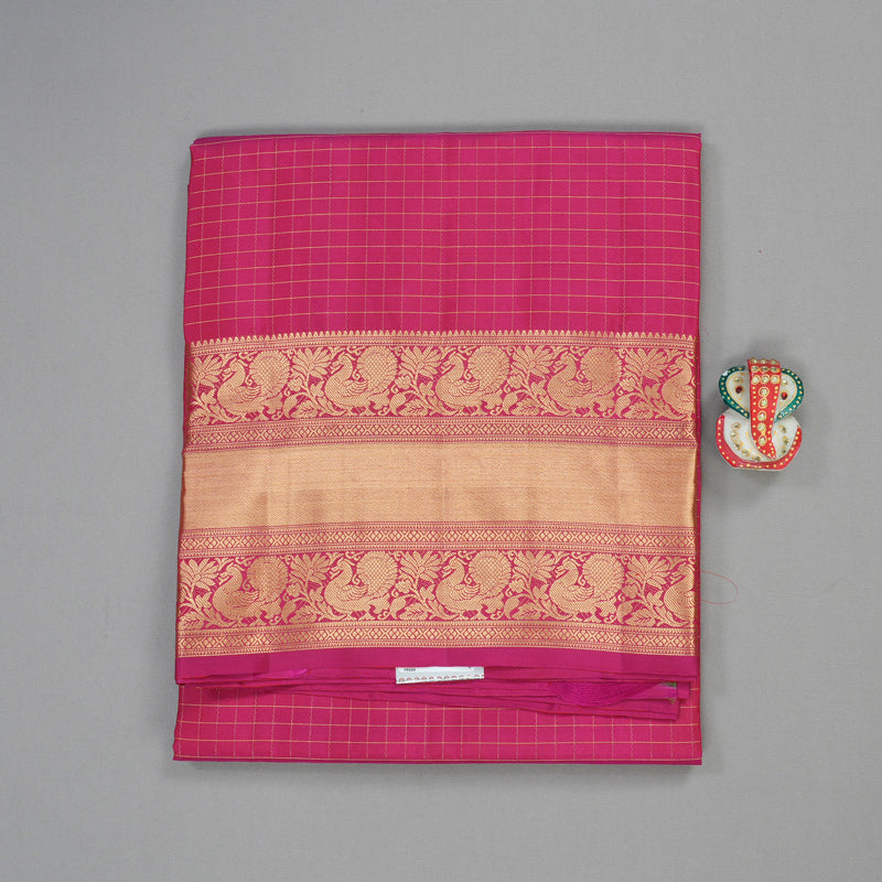 Hayagrivas Handloom Soft Silk Saree in Radiant Pink KBD1788A4-8