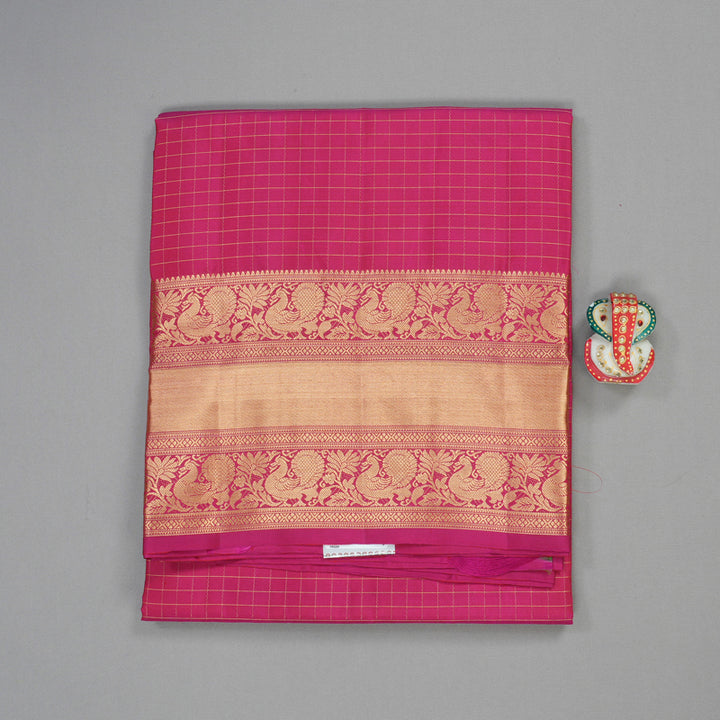 Hayagrivas Handloom Soft Silk Saree in Radiant Pink KBD1788A4-8