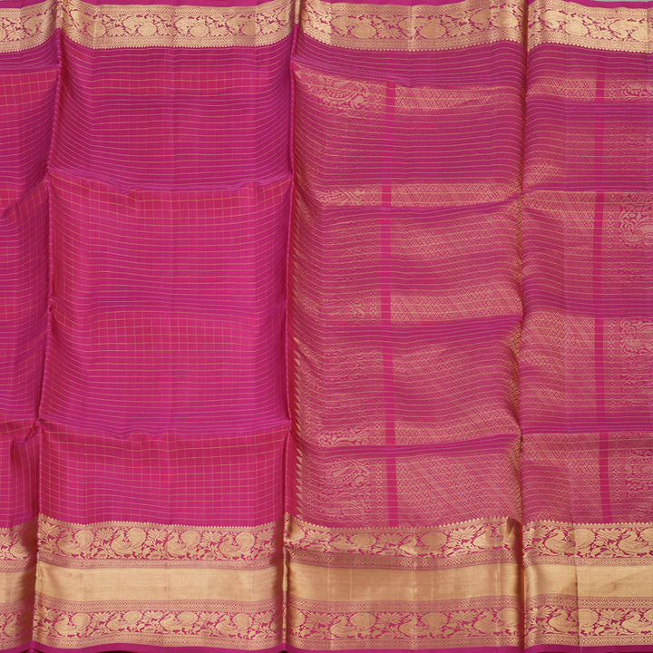 Hayagrivas Handloom Soft Silk Saree in Radiant Pink KBD1788A4-8