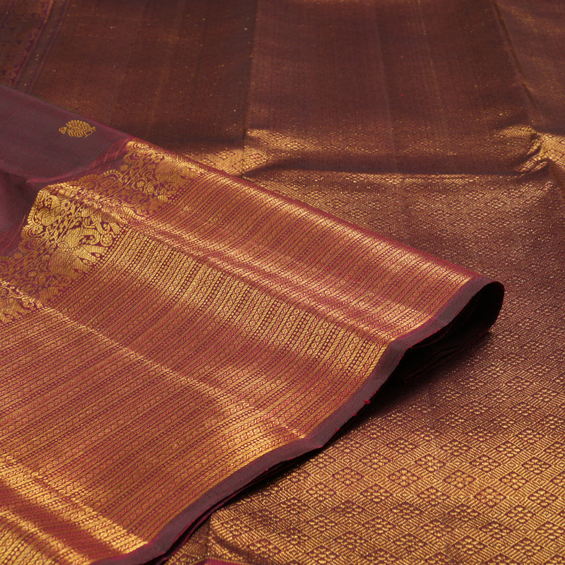 Hayagrivas Wine Maroon Handloom Kanjivaram Silk Saree KBD1793A3-2