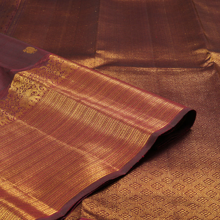 Hayagrivas Wine Maroon Handloom Kanjivaram Silk Saree KBD1793A3-2