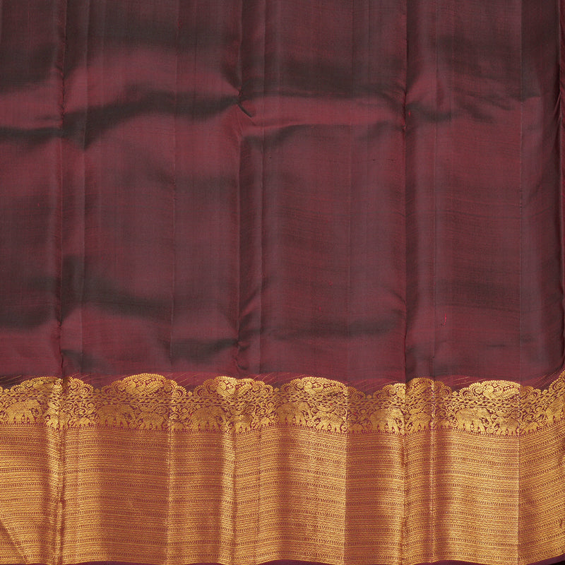 Hayagrivas Wine Maroon Handloom Kanjivaram Silk Saree KBD1793A3-2
