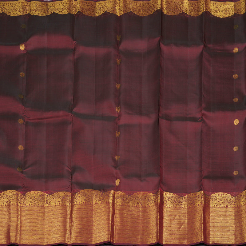 Hayagrivas Wine Maroon Handloom Kanjivaram Silk Saree KBD1793A3-2