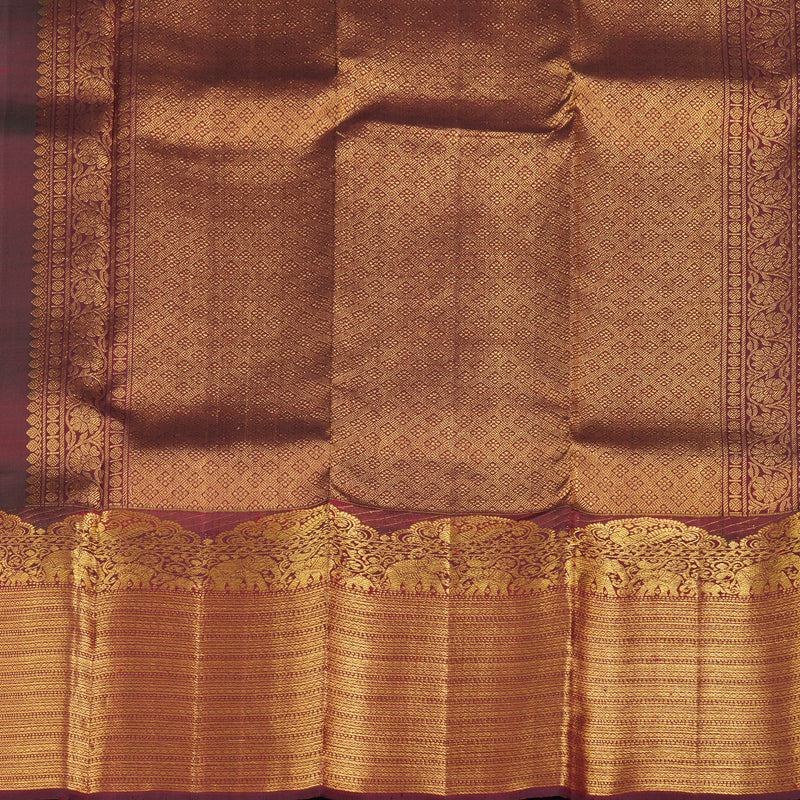 Hayagrivas Wine Maroon Handloom Kanjivaram Silk Saree KBD1793A3-2