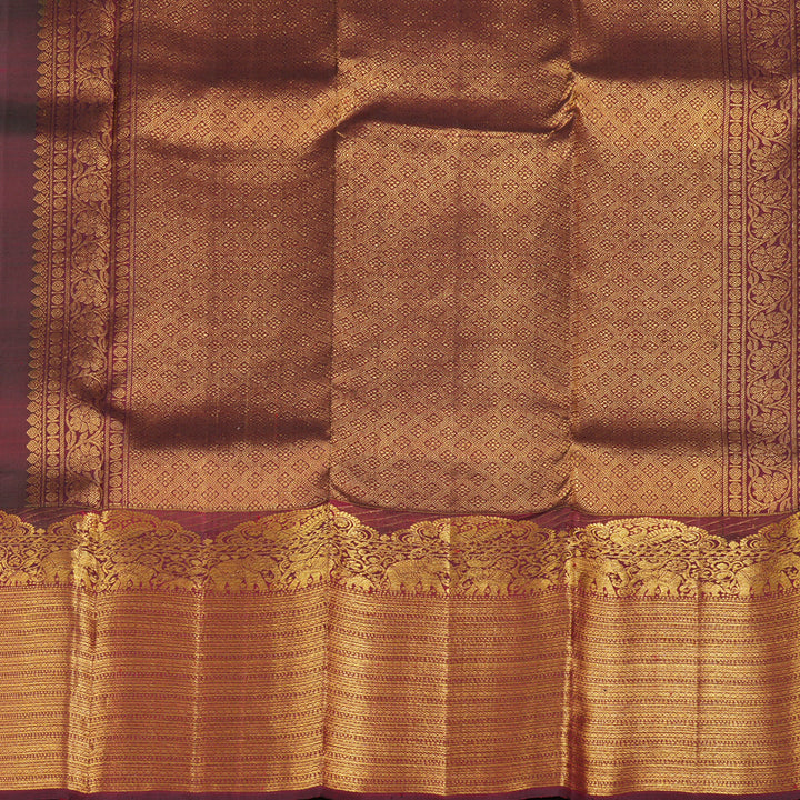 Hayagrivas Wine Maroon Handloom Kanjivaram Silk Saree KBD1793A3-2