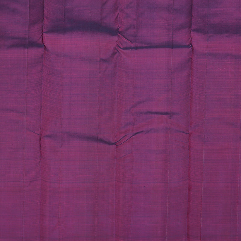Hayagrivas Dual Tone (Yellow With Pink) Handloom Kanjivaram Silk Saree with Dark Purple Border KBD1796A3-2