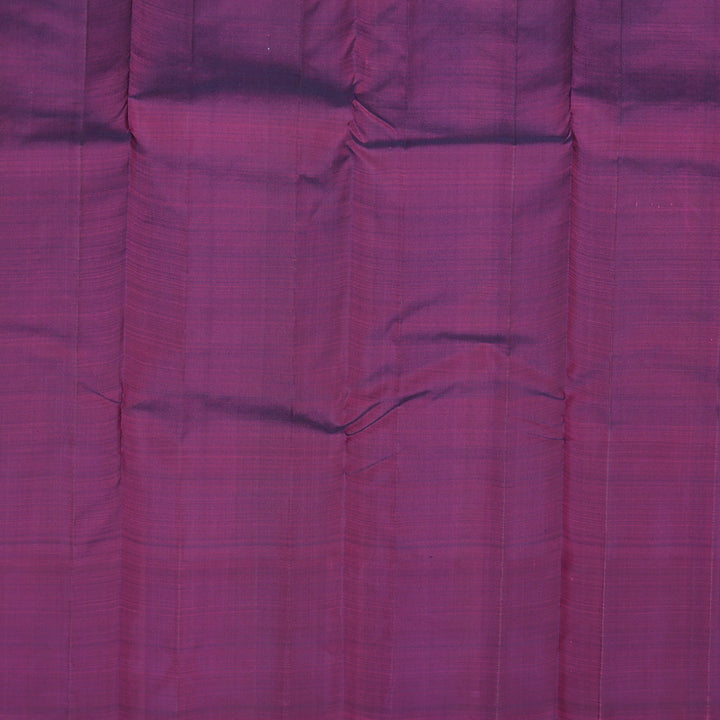 Hayagrivas Dual Tone (Yellow With Pink) Handloom Kanjivaram Silk Saree with Dark Purple Border KBD1796A3-2