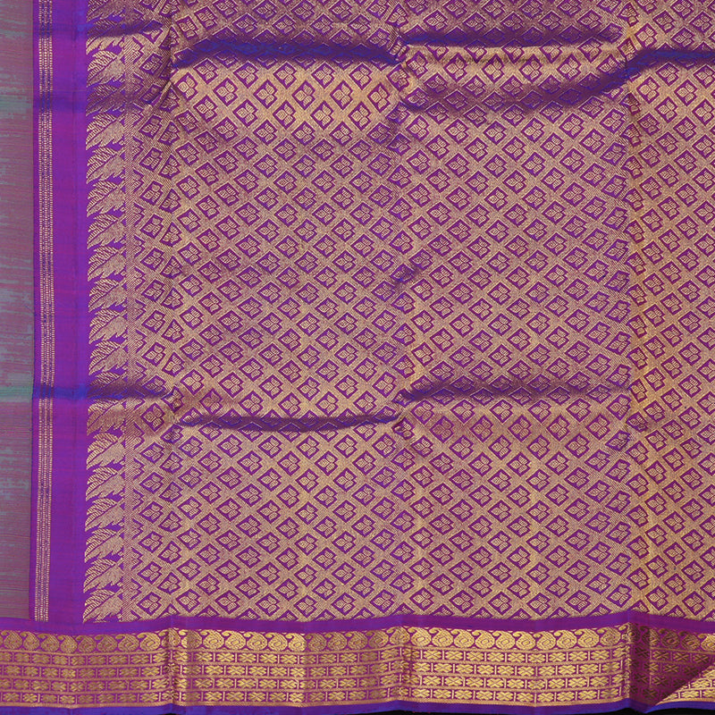 Hayagrivas Handloom Pure Kanjivaram Silk Saree in Glossy Fluorescent Green KBD1798B9-1