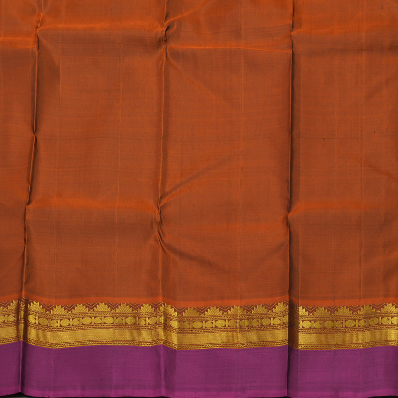 Hayagrivas Handloom Black Kanjivaram Silk Saree with Magenta Border KBD1800B2-1