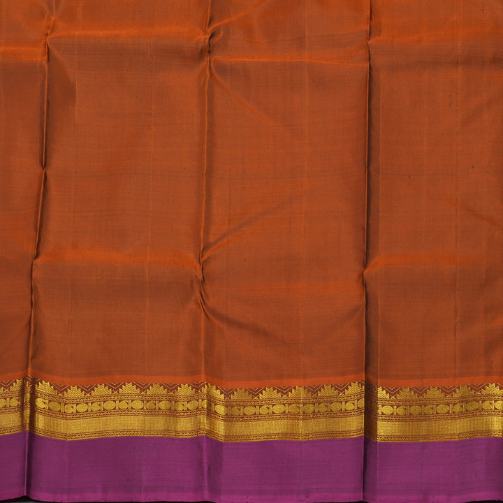 Hayagrivas Handloom Black Kanjivaram Silk Saree with Magenta Border KBD1800B2-1