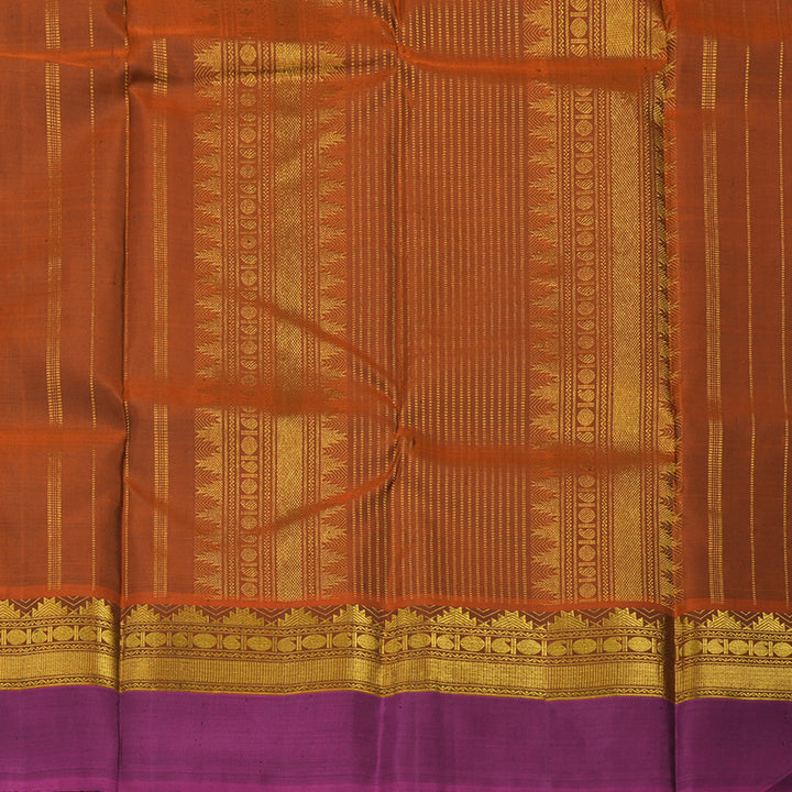 Hayagrivas Handloom Black Kanjivaram Silk Saree with Magenta Border KBD1800B2-1