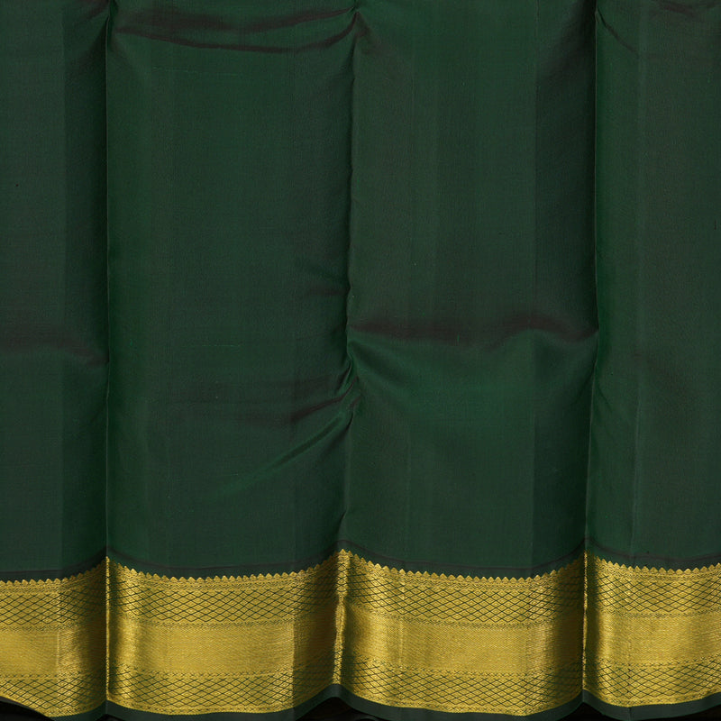 Hayagrivas Handloom Rani Pink Kanjivaram Silk Saree with Karum Pachai border KBD1803B1-1