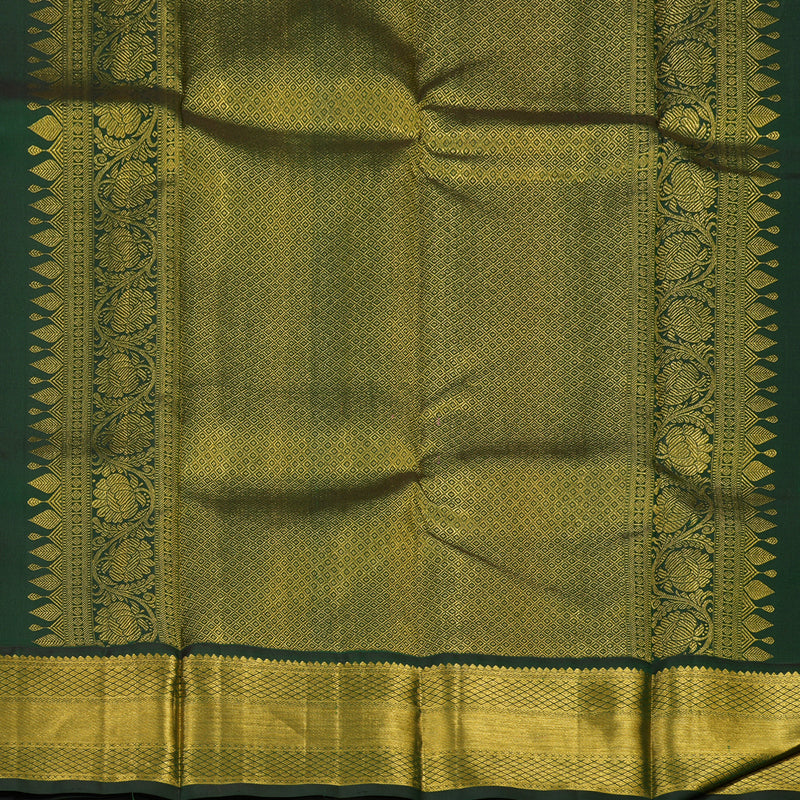 Hayagrivas Handloom Rani Pink Kanjivaram Silk Saree with Karum Pachai border KBD1803B1-1