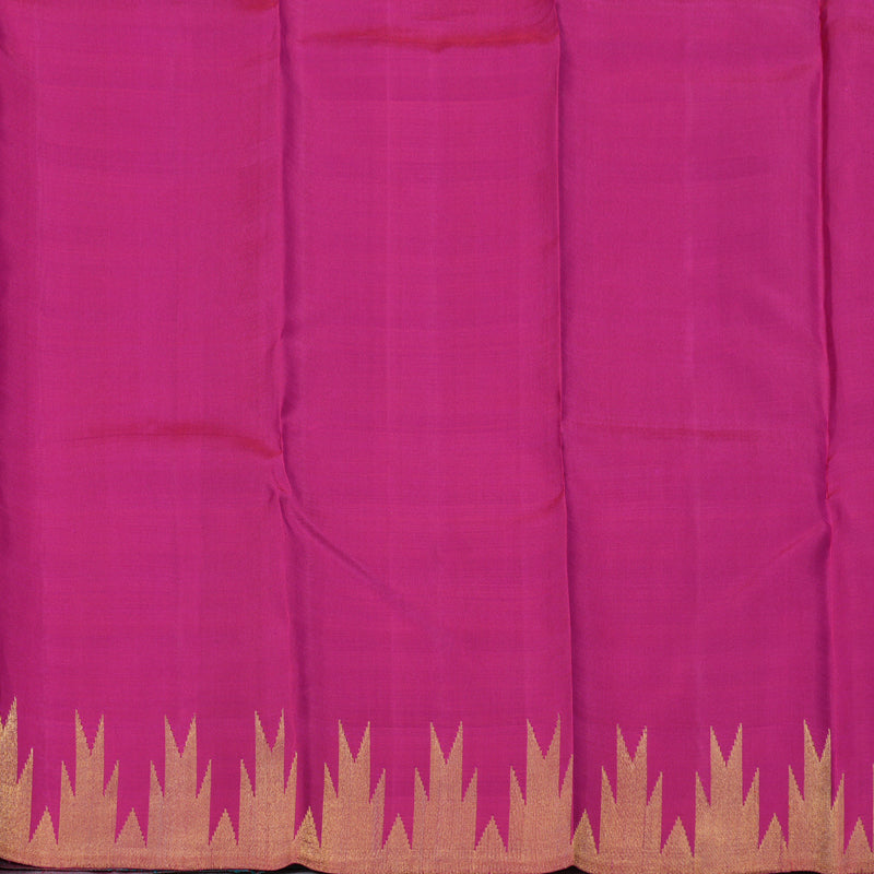 Hayagrivas Dual Tone (Sky Blue With Pink) Handloom Kanjivaram Silk Saree with Temple Border with KBD1804B8-1