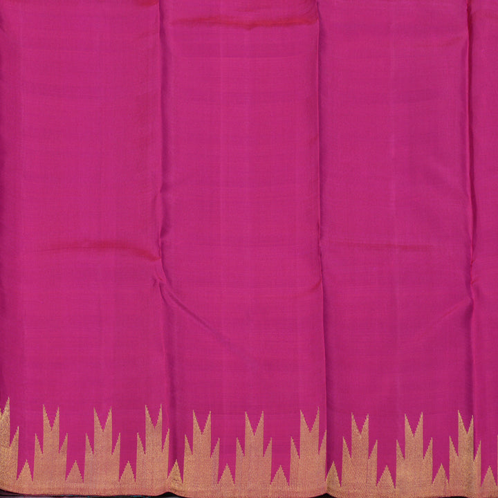 Hayagrivas Dual Tone (Sky Blue With Pink) Handloom Kanjivaram Silk Saree with Temple Border with KBD1804B8-1