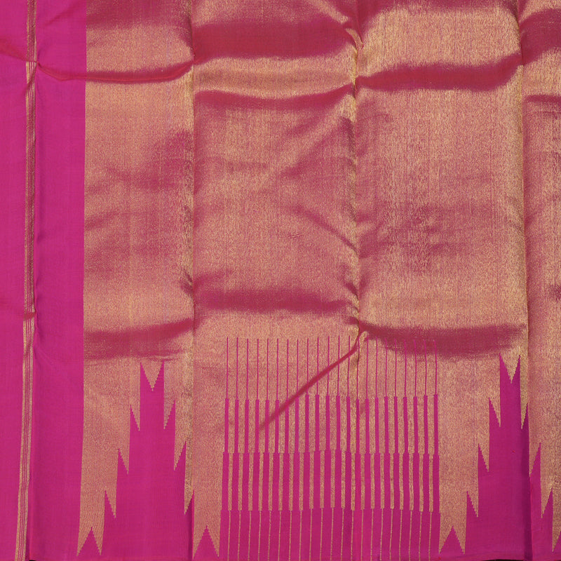 Hayagrivas Dual Tone (Sky Blue With Pink) Handloom Kanjivaram Silk Saree with Temple Border with KBD1804B8-1