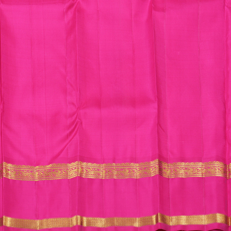 Hayagrivas Rose Pink Handloom Kanjivaram Silk Saree with Pink Border KBD1805B6-1