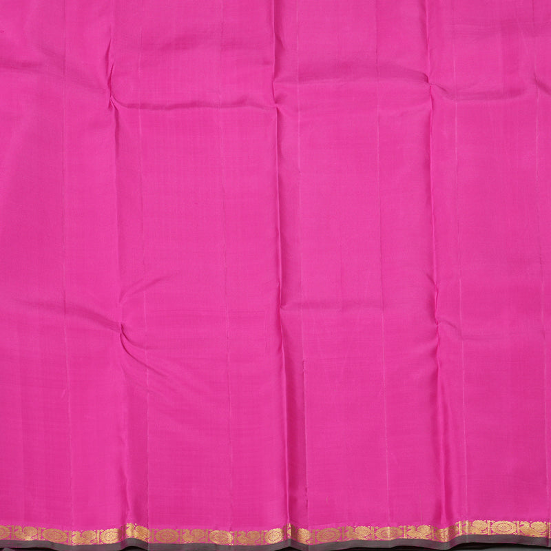 Hayagrivas Orangish Pink Handloom Kanjivaram Silk Saree with Pink Border KBD1808B20-1