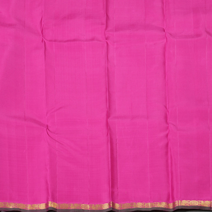 Hayagrivas Orangish Pink Handloom Kanjivaram Silk Saree with Pink Border KBD1808B20-1