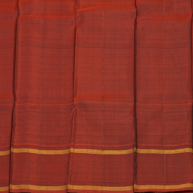 Hayagrivas Handloom Royal Grey Kanjivaram Silk Saree with Bottle Green & Maroon Border KBD1808B8-1