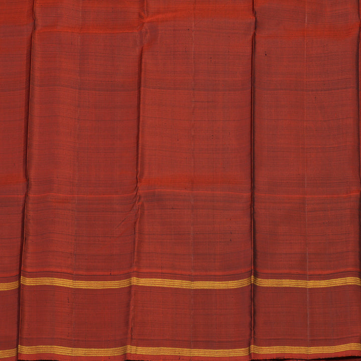 Hayagrivas Handloom Royal Grey Kanjivaram Silk Saree with Bottle Green & Maroon Border KBD1808B8-1