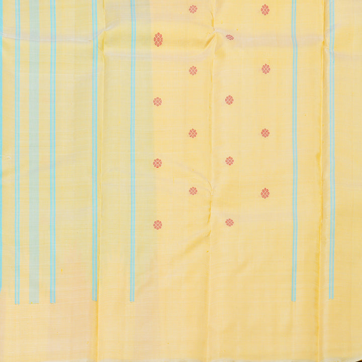 Hayagrivas Handloom Kanjivaram Silk Saree in Timesless Sea Blue Color, KBD1812B3-2