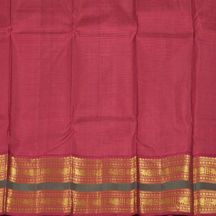 Hayagrivas Handloom Kanjivaram Silk Saree in Exquisite Light Pastel Green Color KBD1813B12-1