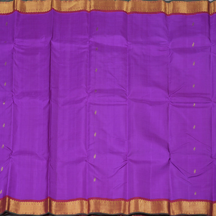 Hayagrivas Handloom Kanjivaram Silk Saree in Eye-Catching Purple KBD1813B15-1