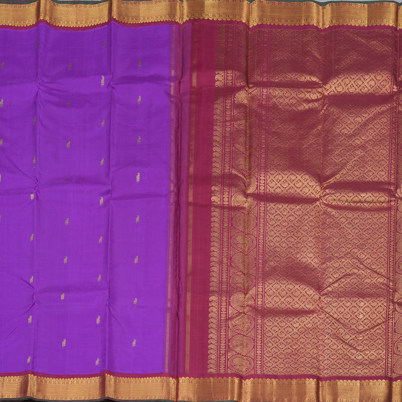Hayagrivas Handloom Kanjivaram Silk Saree in Eye-Catching Purple KBD1813B15-1