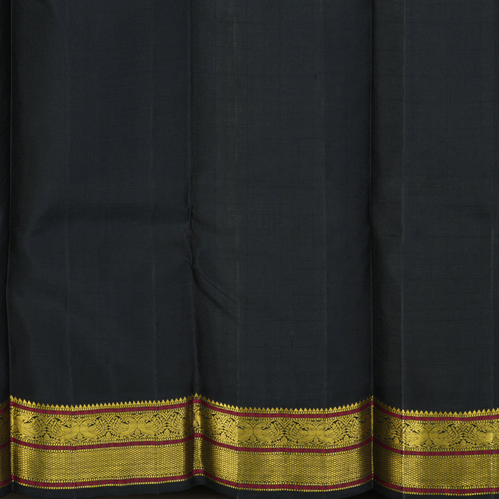 Hayagrivas Handloom Half White Kanjivaram Silk Saree with Ganga Jamuna border KBD1813B22-3