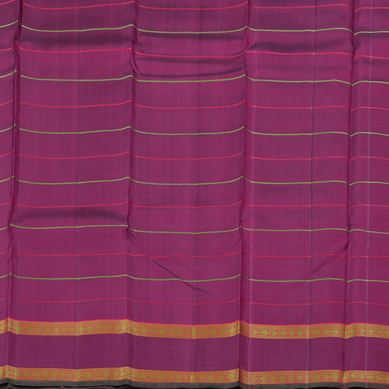 Hayagrivas Dual Tone (Yellow With Pink) Handloom Kanjivaram Silk Saree with Purple Border KBD1813B9-1