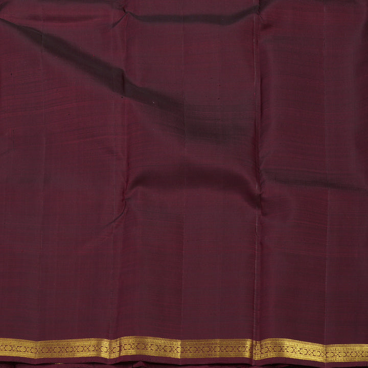 Hayagrivas Handloom Wine Maroon Kanjivaram Silk Saree KBD1814B2-2