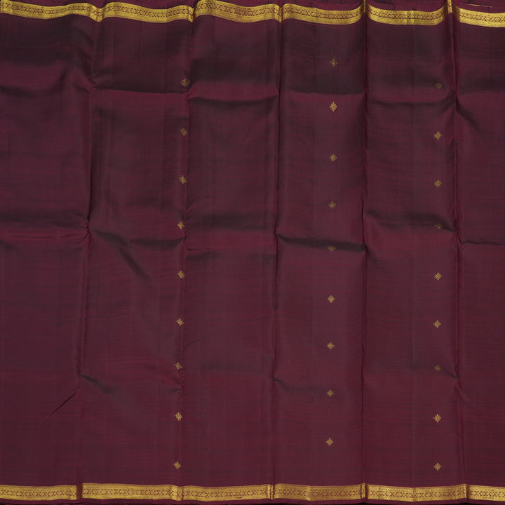 Hayagrivas Handloom Wine Maroon Kanjivaram Silk Saree KBD1814B2-2