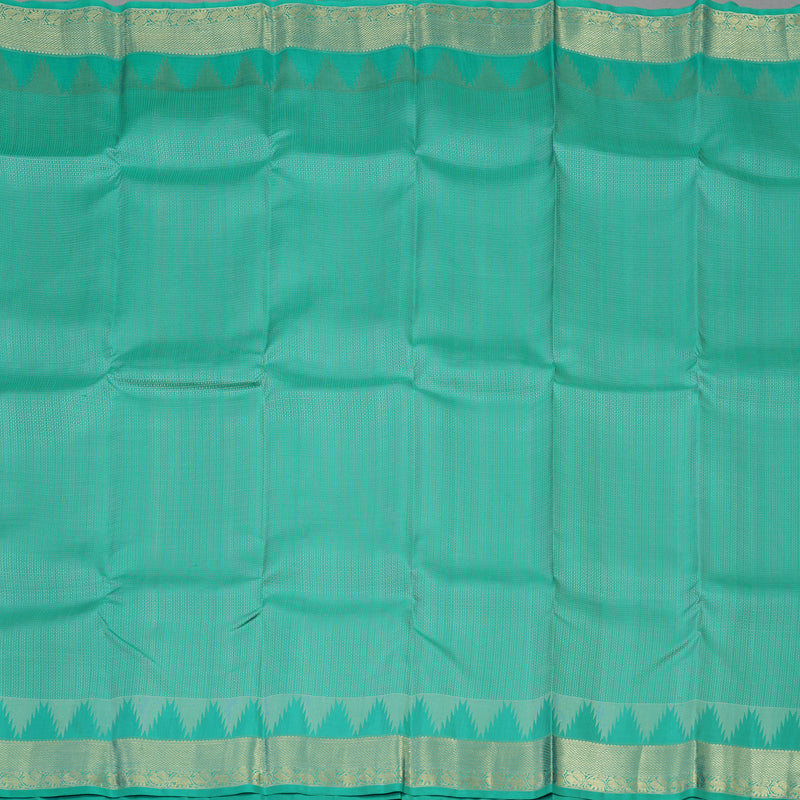 Hayagrivas Handloom Teal Kanjivaram Silk Saree KBD1815B13-2