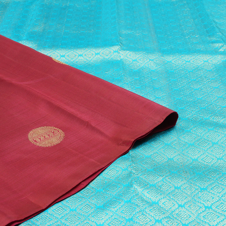 Hayagrivas Handloom Kanjivaram Silk Saree in Royal Red KBD1815B15-7