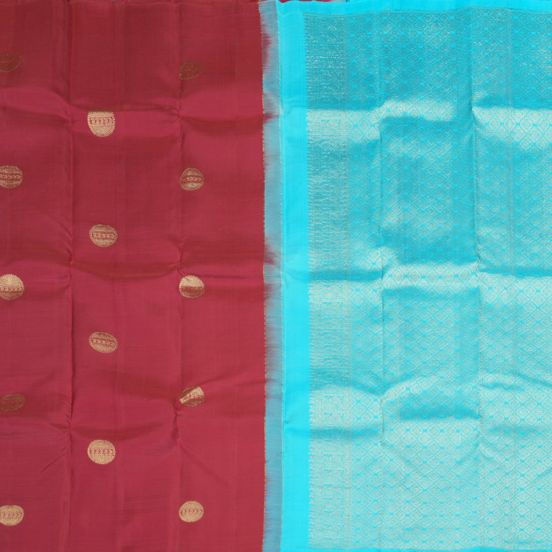 Hayagrivas Handloom Kanjivaram Silk Saree in Royal Red KBD1815B15-7