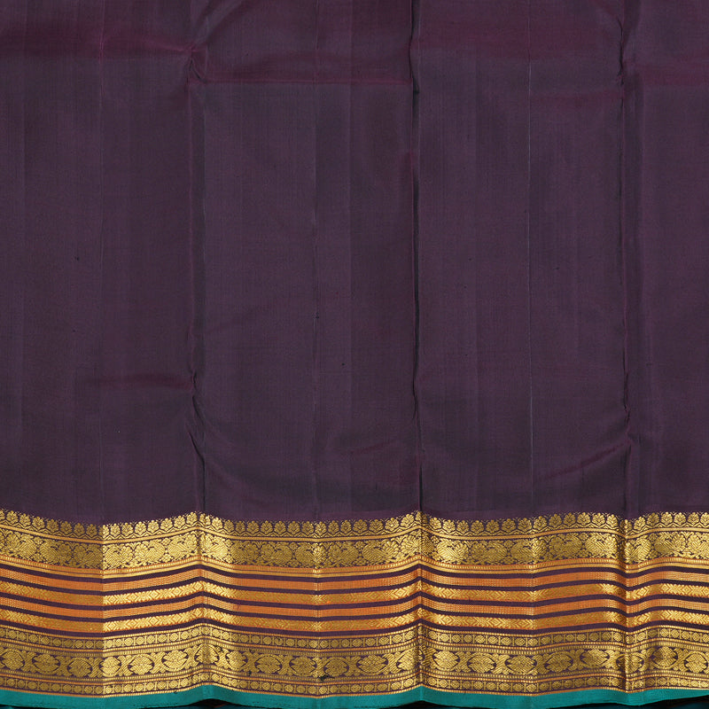 Hayagrivas Handloom Kanjivaram Silk Saree in Majestic Deep Green Color KBD1826B1-1
