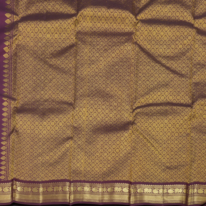 Hayagrivas Maroon Handloom Kanjivaram Silk Saree with Wine Maroon Border KBD1828B12-4