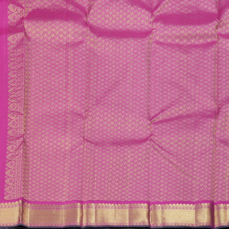 Hayagrivas Dark Purple Handloom Kanjivaram Silk Saree with Purplish Pink Border KBD1828B12-6
